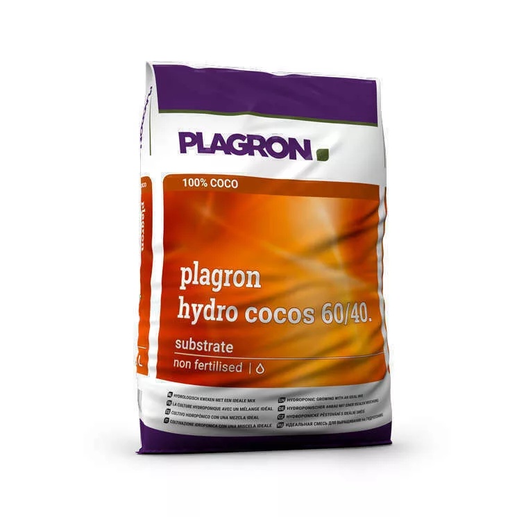 Sustrato Hydro Cocos 60/40 Plagron: arcilla expandida y fibra de coco