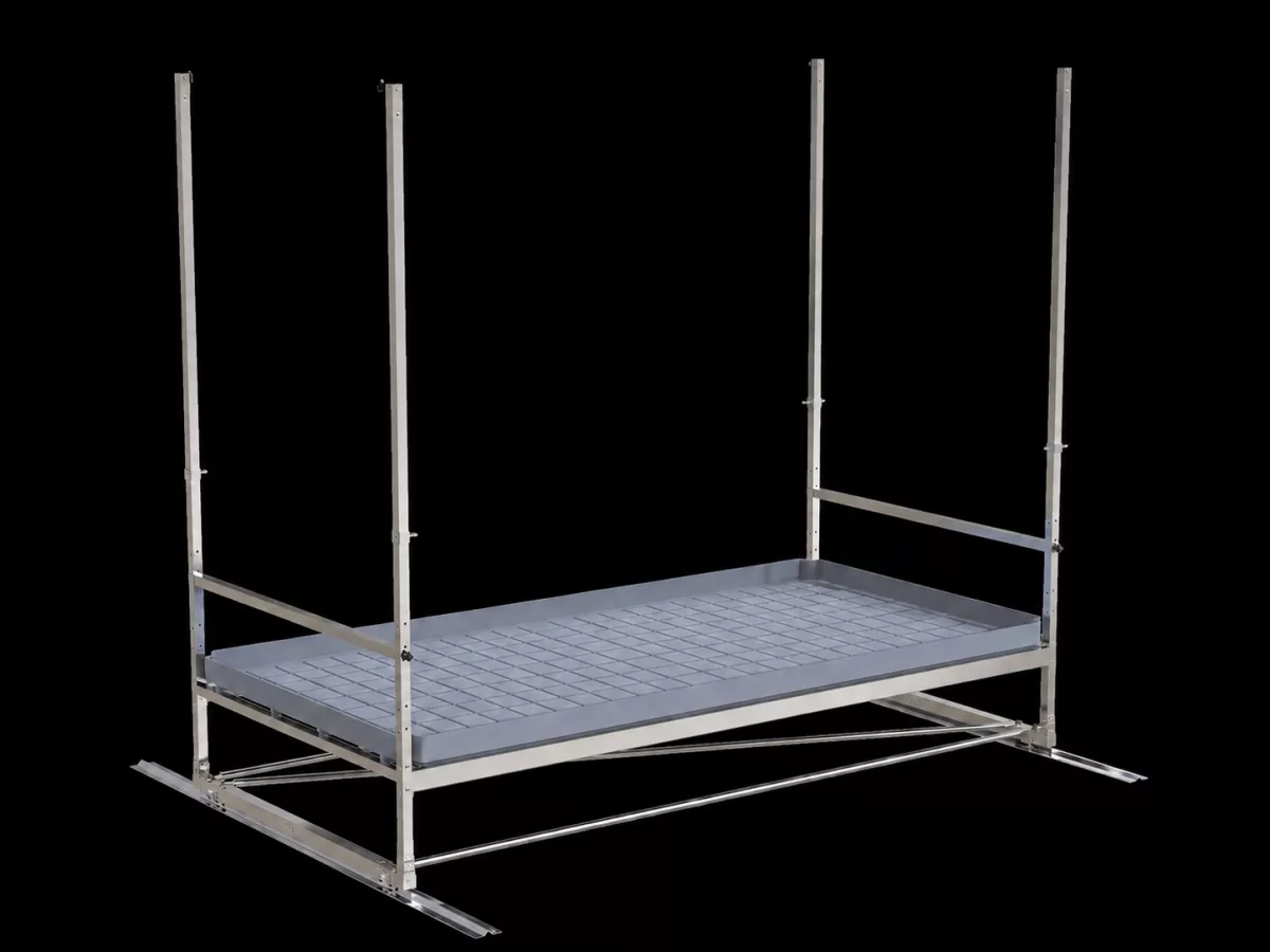 Rack de Cultivo Móvil Single-tier Track VDL 1,2x2,4m - Acero Inoxidable SS304