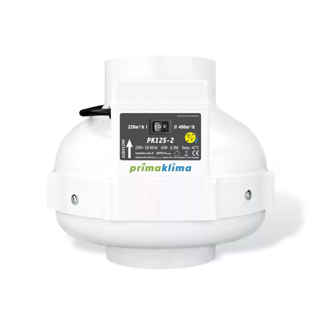 Extractor 2 Velocidades Prima Klima