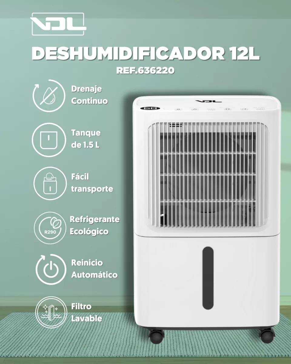 Deshumidificador 50L/d VDL - Control de Humedad Profesional - Imagen 7