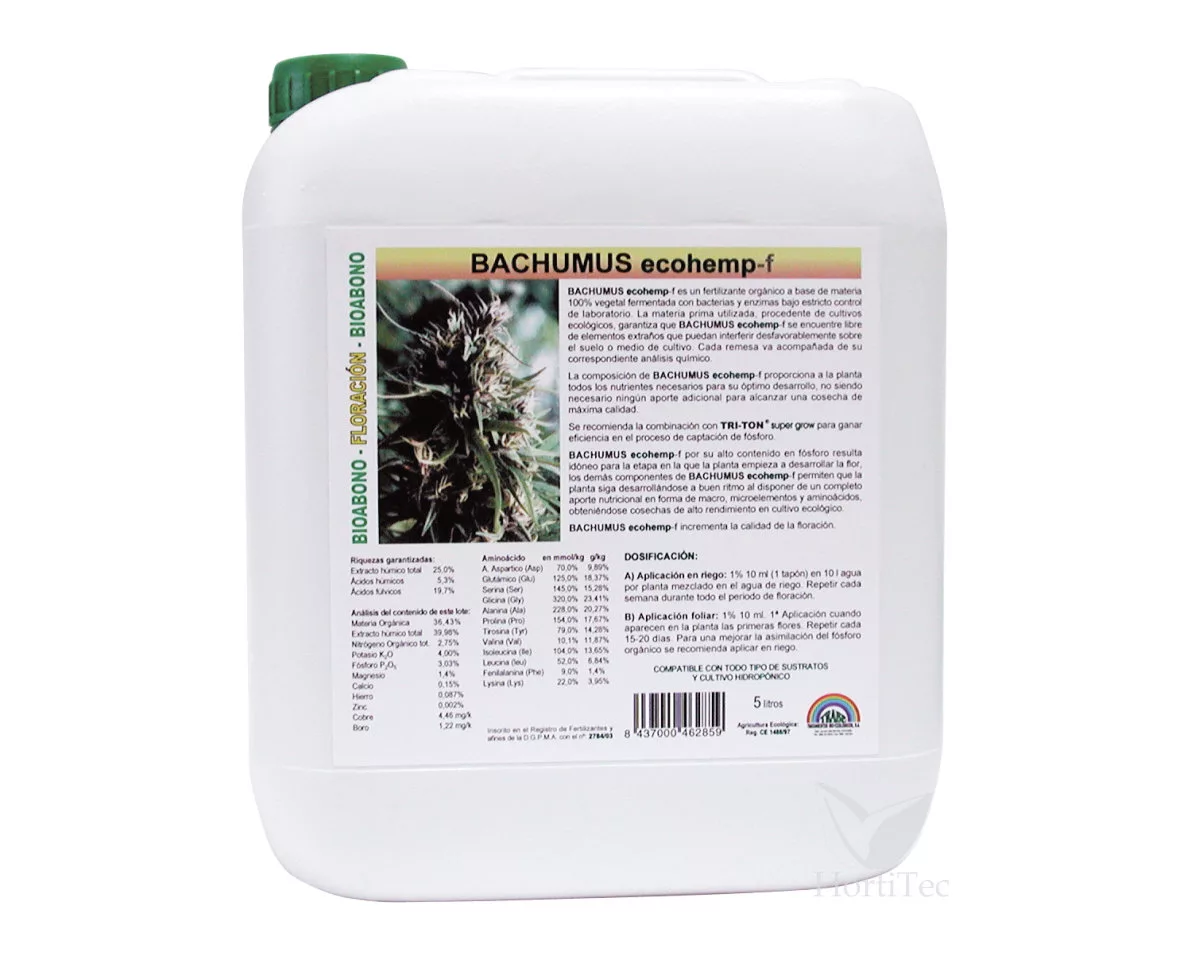 Bachumus Ecohemp-F 5L - Nutriente Orgánico para Fase Reproductiva - Imagen 2