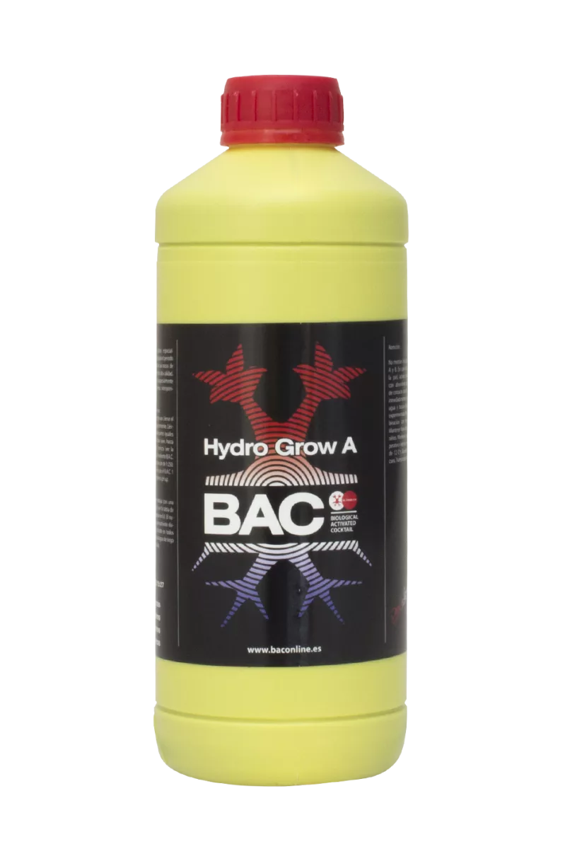 Hydro Grow A BAC – Fertilizante Mineral Líquido para Hidroponía y Coco