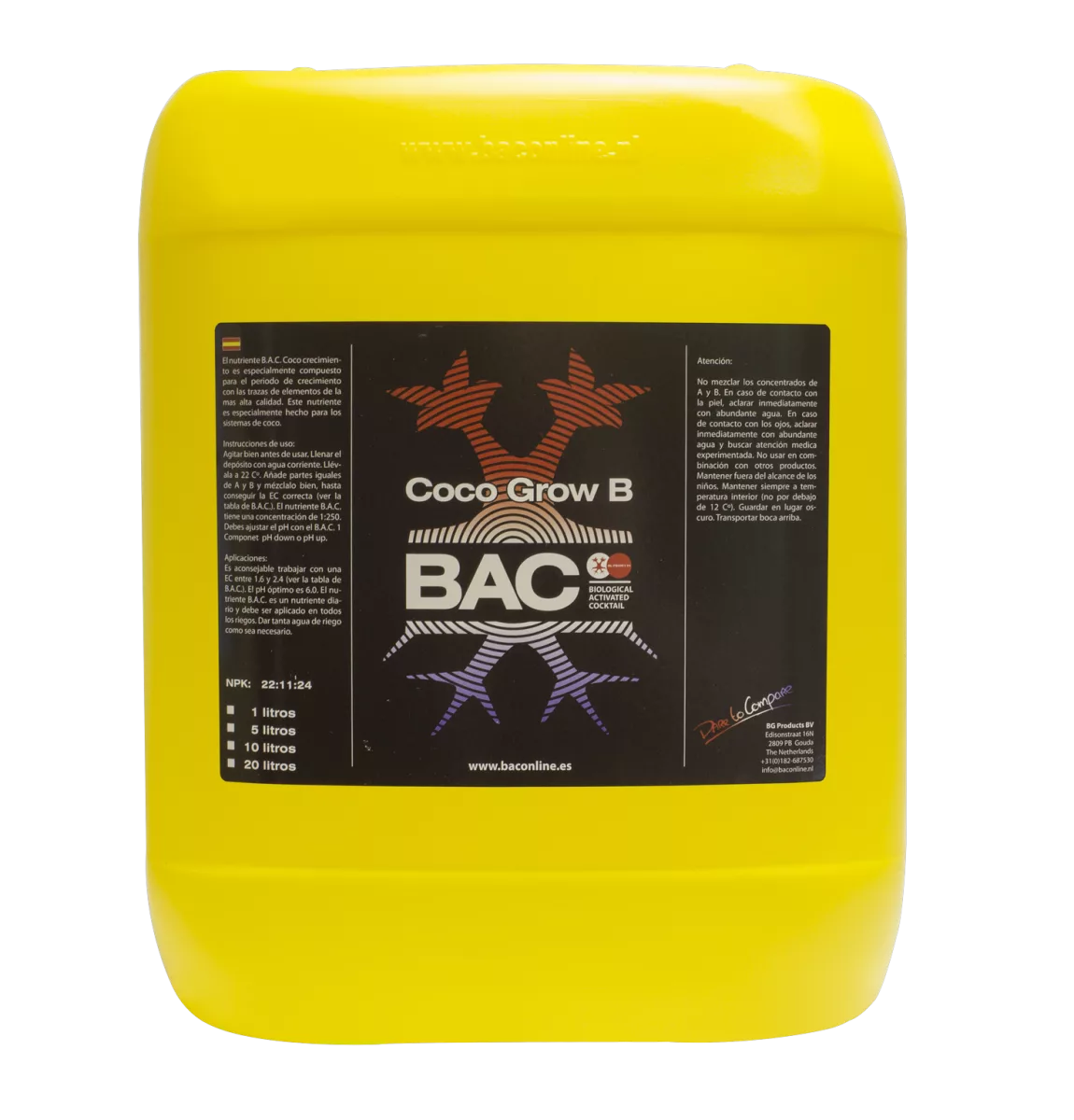 Coco B Grow BAC: Nutrientes concentrados para sustratos de coco - Imagen 3