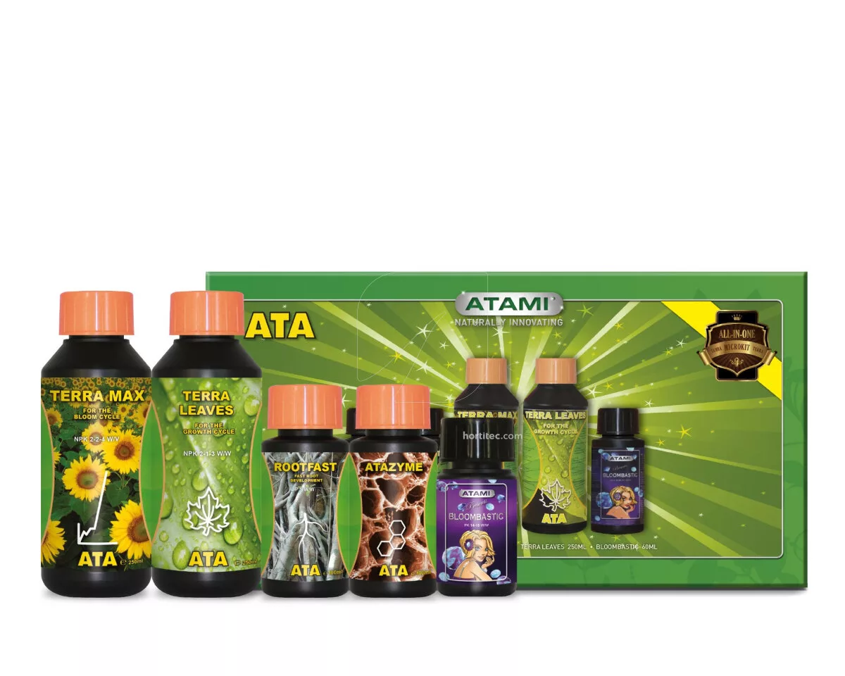 Micro Kit Atami Tierra All-in-one: Nutrientes y Bioestimulantes para Jardinería