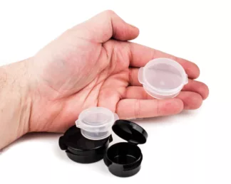 Bote PE Negro 5 ml para Almacenamiento de Líquidos y Extractos