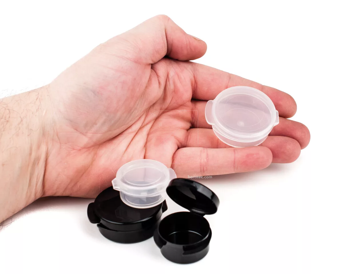 Bote PE Negro 5 ml para Almacenamiento de Líquidos y Extractos