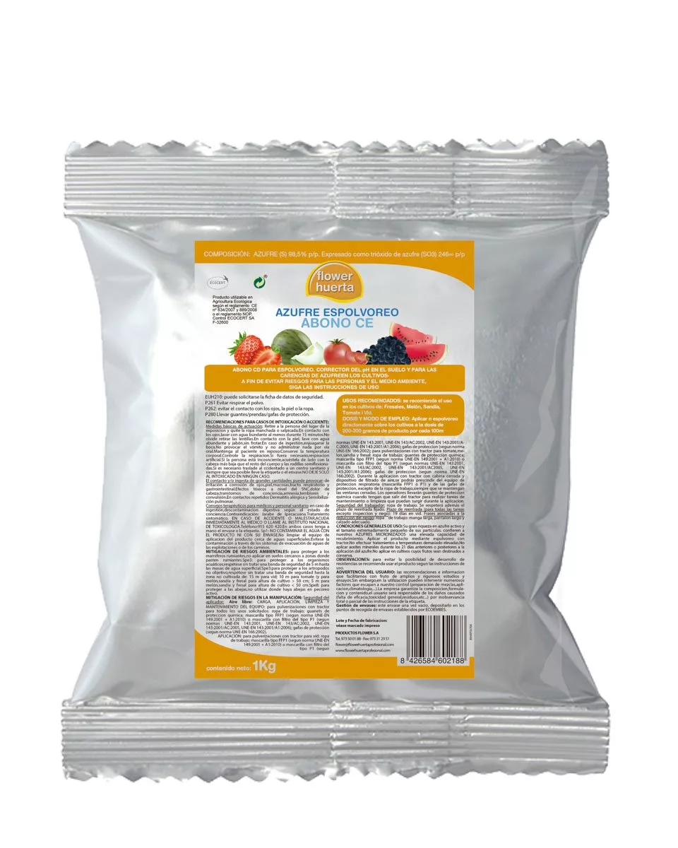 Aditivos Varios, Flower Azufre espolvoreado 1 kg