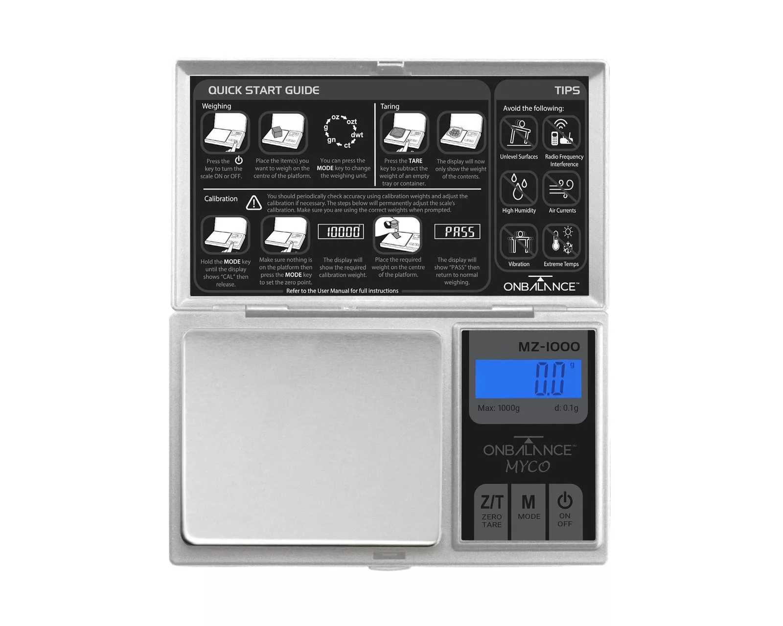 Básculas Báscula MZ-1000 (0,1- 1000 g)