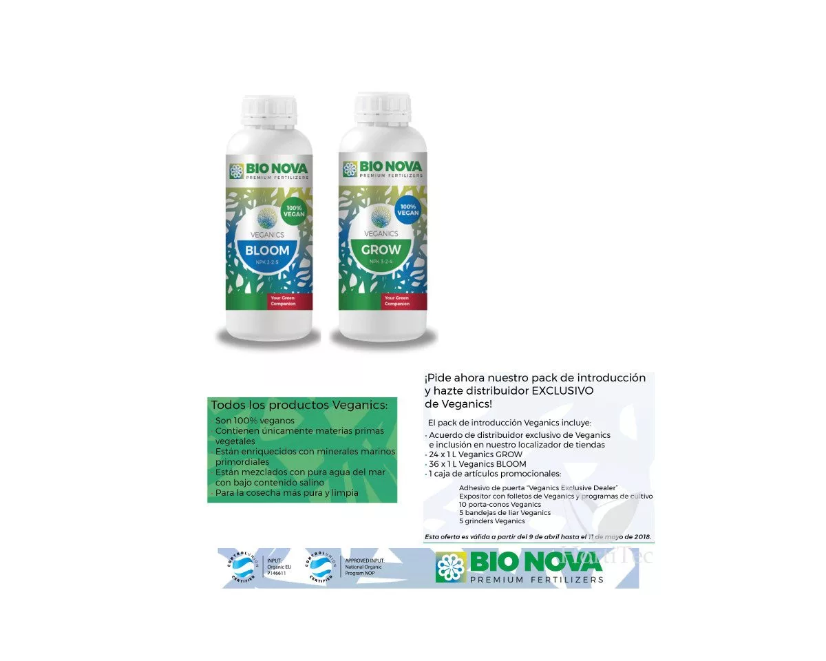 BIO NOVA, Nutrientes Vegetales Veganic Intro Pack