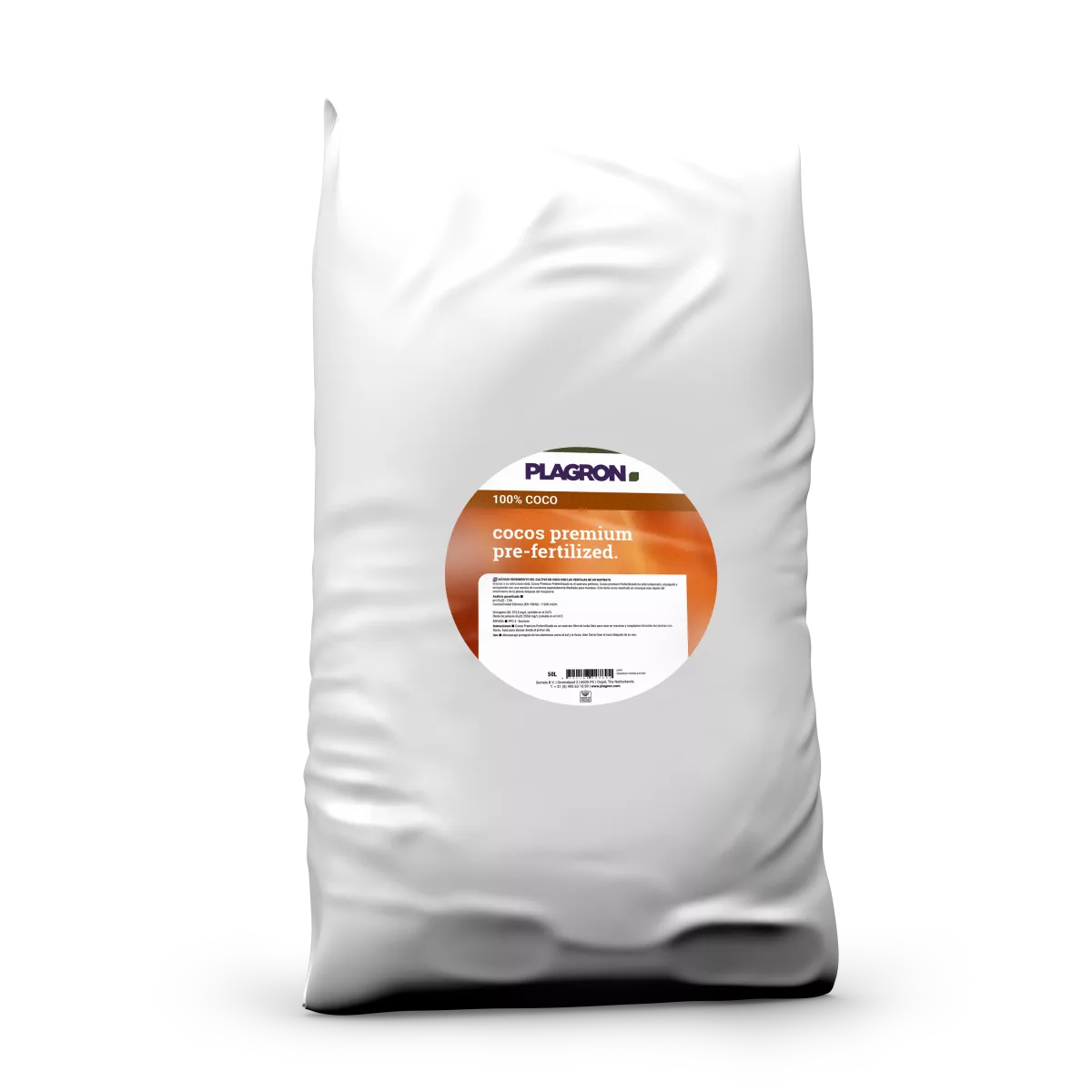 Sustrato Cocos Premium Plagron de fibra de coco tamponada, 50 L