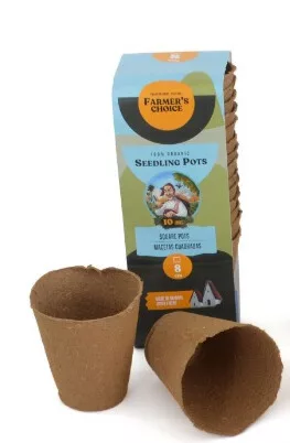 Macetas Biodegradables Seedling Pot Redonda 8cm - Farmer's Choice