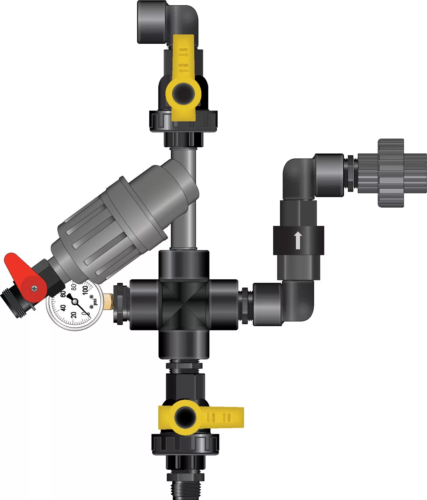 Dosificación Kit inicio para bomba lo-flo 3/4″ (HYKSTART-STD-BSP) Dosatron