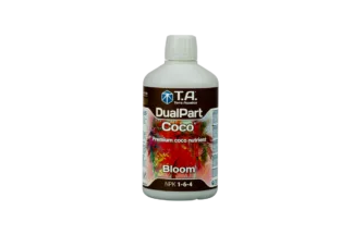 Abono mineral DualPart Coco Bloom Terra Aquatica para fertirrigación en fibra de coco