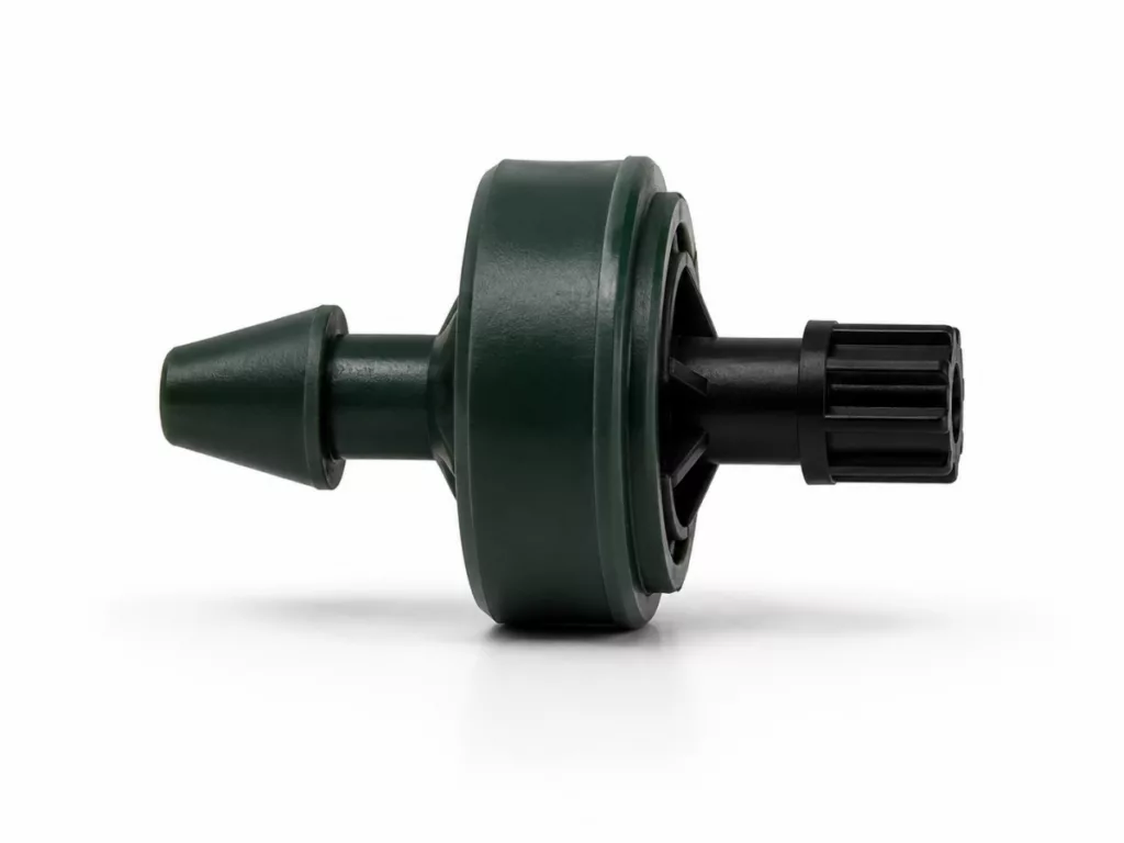 Gotero autocompensante con salida cilíndrica salida carpintero 8 l/h