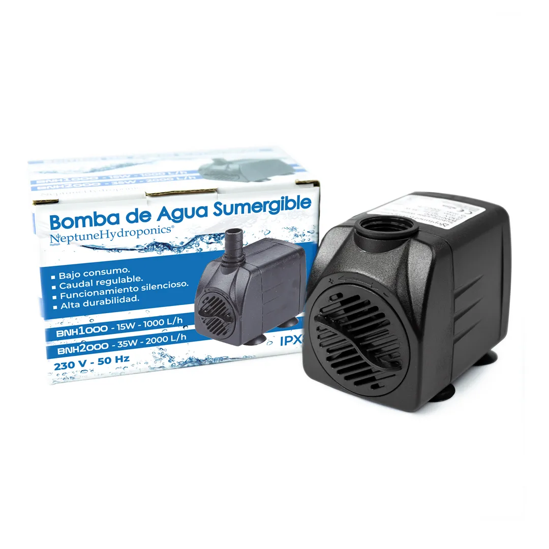 Bomba Sumergible Neptune Hydroponics - Caudales 1000, 2000 y 3000 L/h - Imagen 2