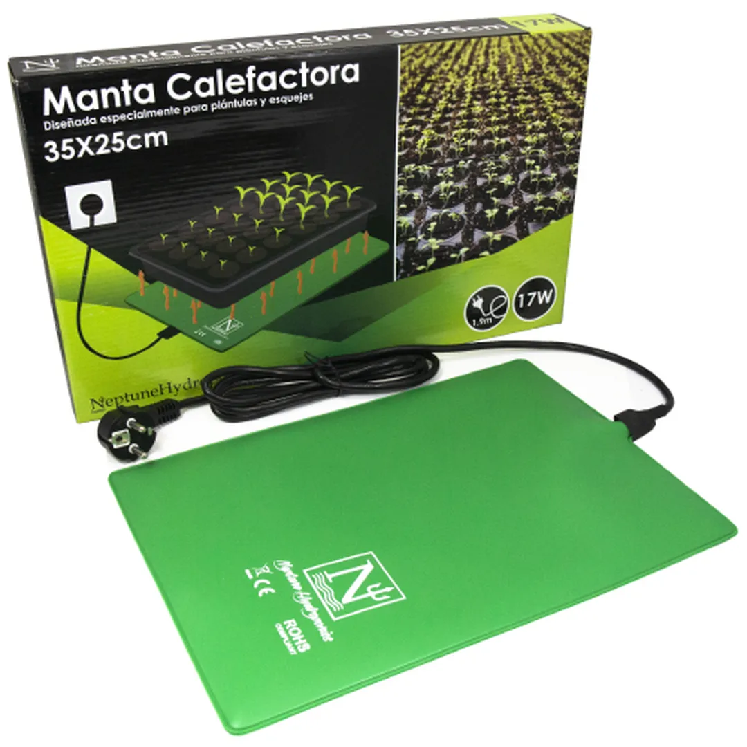 Manta Calefactora 35x25cm 17W - Control de Temperatura para Macetas y Bandejas