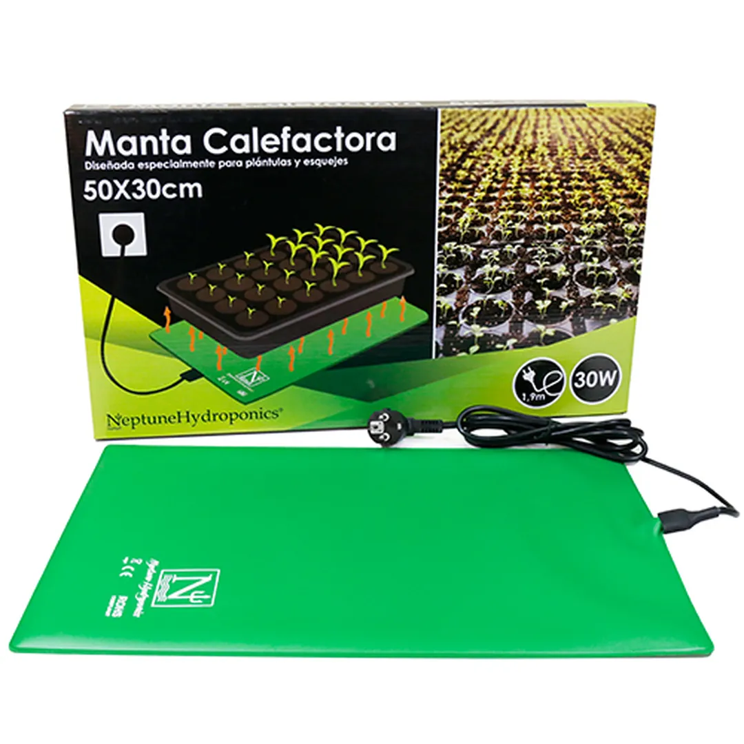 Manta Calefactora 50x30cm 30W - Control Térmico para Sustratos y Macetas