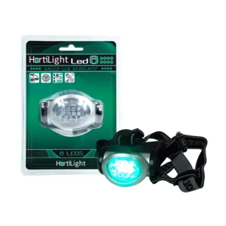 Linterna Frontal LED Verde HortiLight 8 LEDs - Luz Nocturna Jardinería