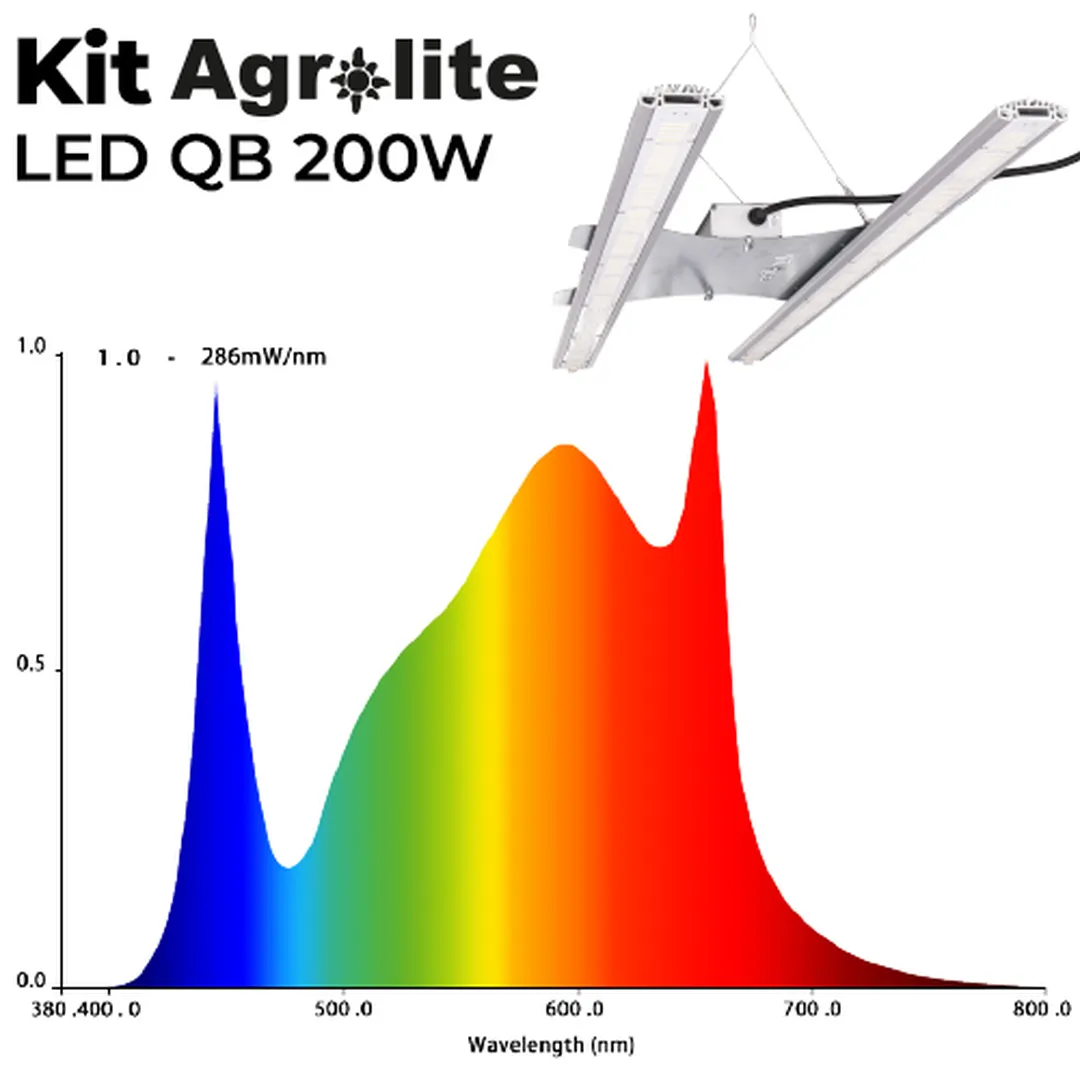 Kit Agrolite LED QB 200W - Iluminación Eficiente para Jardines Verticales - Imagen 2