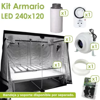 Kit Completo Invernadero Técnico LED 240x120 CultiBox - KARMQB240
