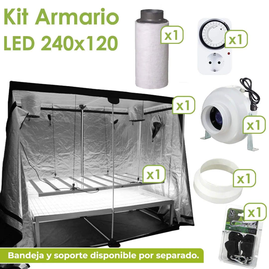 Kit Completo Invernadero Técnico LED 240x120 CultiBox - KARMQB240