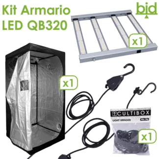 Kit armario Cultibox Light Plus 80 x 80 cm con LED Agrolite QB320