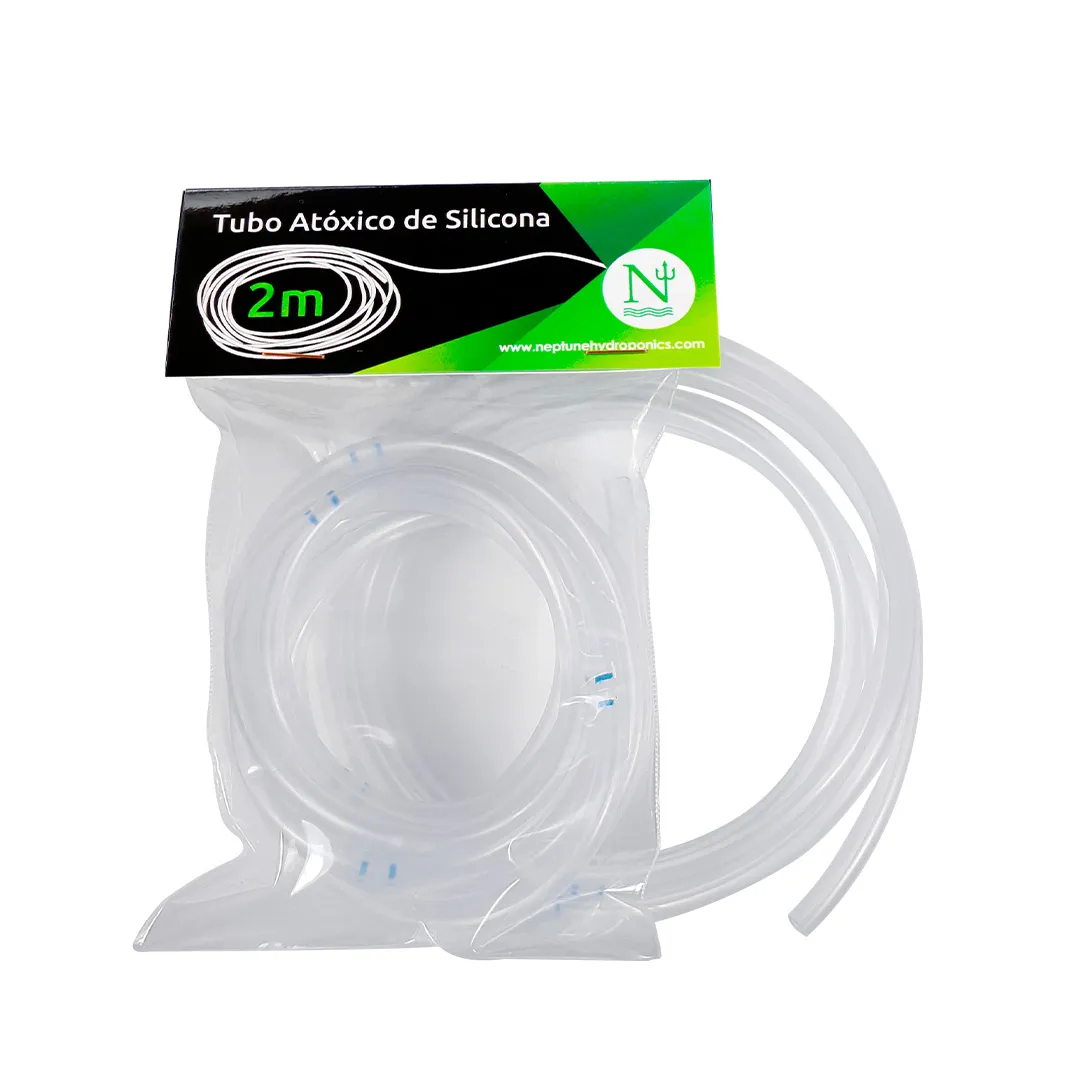 Tubo de Silicona Atóxico Flexible 2 m – Accesorios para Aireación y Riego