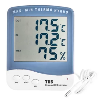 Termohigrómetro Max/Min Digital Sonda CE - Cornwall Electronics