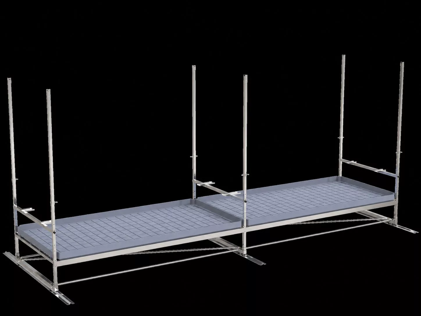 Mesas de Cultivo Single-tier Track Rolling Growing Rack+top light bars VDL