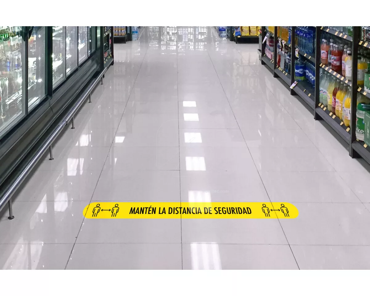 Vinilo Suelo Largo Amarillo - Señalización Técnica (43 cm) - Imagen 2