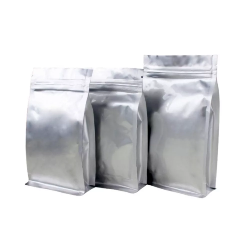 Pack de 50 Bolsas Zip Aluminio Base Plana Sellable - POPPINS LAB