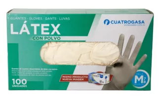 Protección y Limpieza Guantes latex talla m (7-8) (100 u)