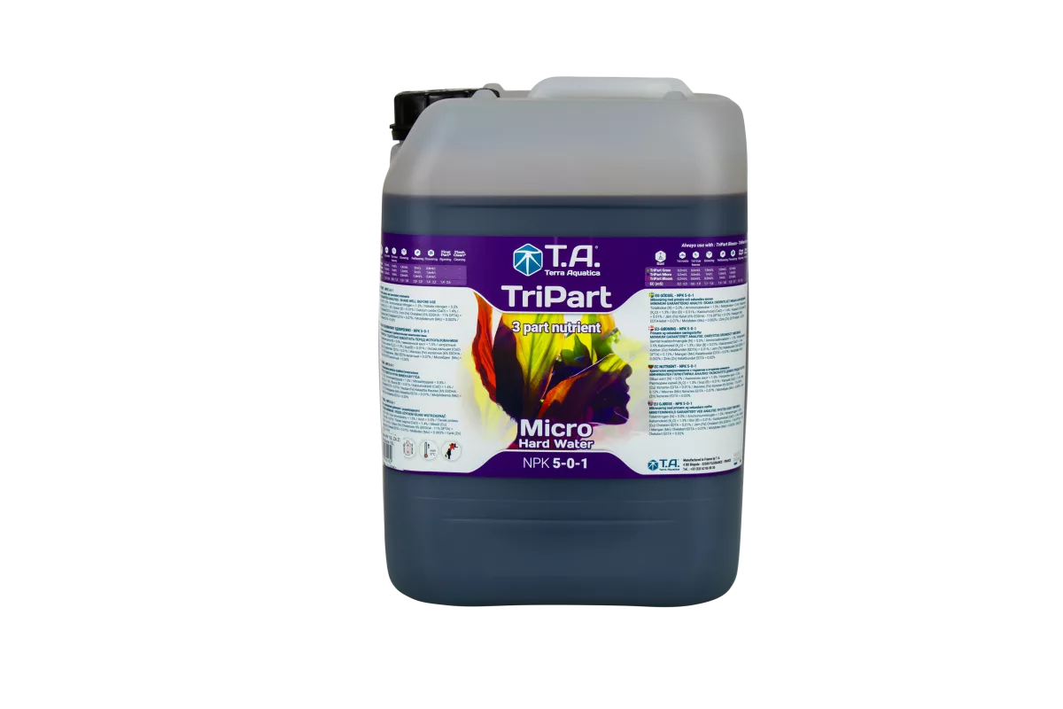 Terra Aquatica TriPart Micro Agua Dura - Nutrición Específica para Aguas con Alta Conductividad
