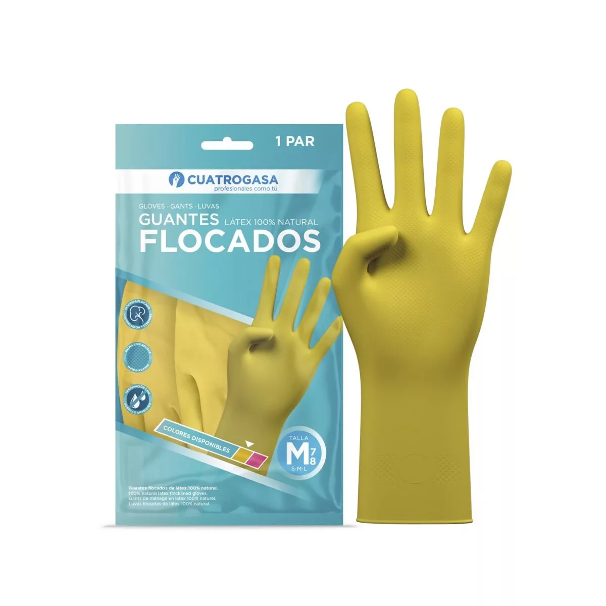 Guantes flocado par talla M - Imagen 2