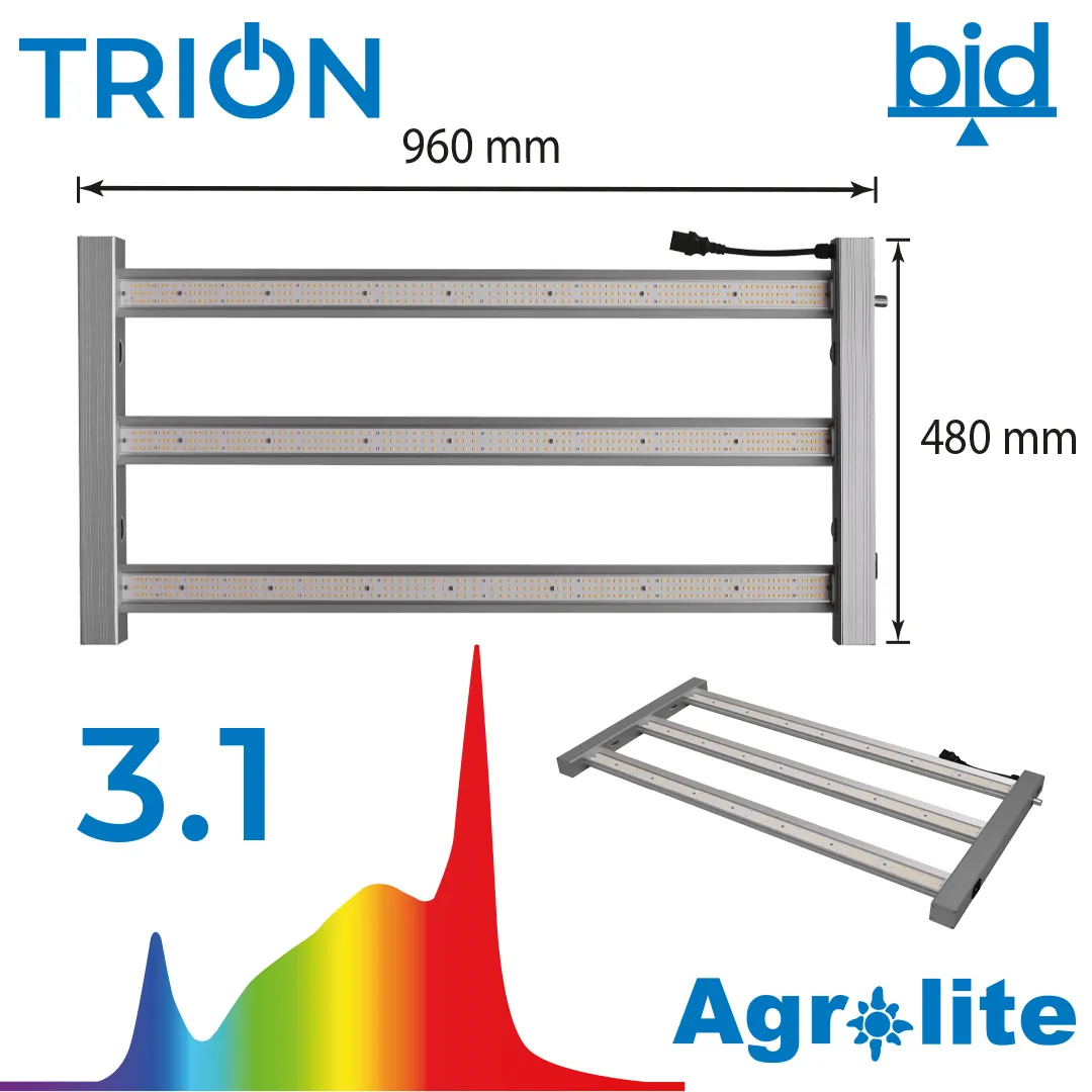 Luminaria LED Trion 300 W 3,1 µmol/J para 120 x 60 cm - Agrolite — vista 4