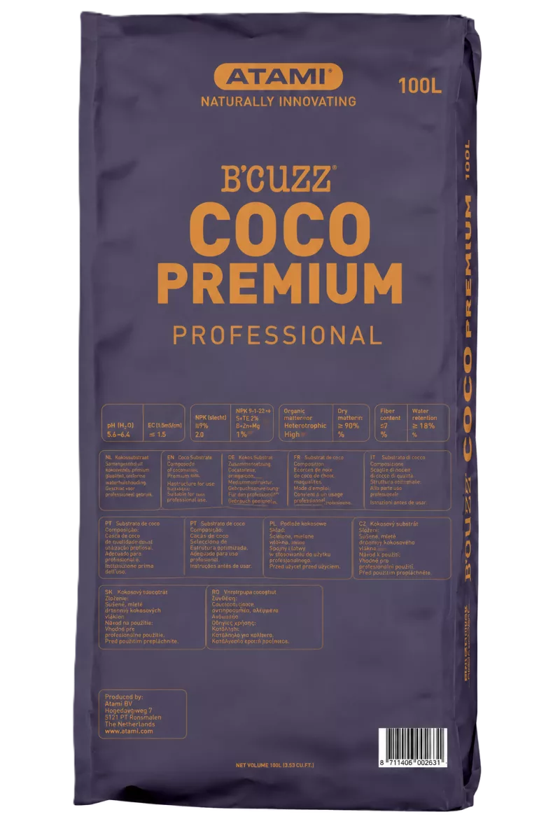 Sustrato de fibra de coco Atami B'cuzz Coco Premium Professional, 100 L