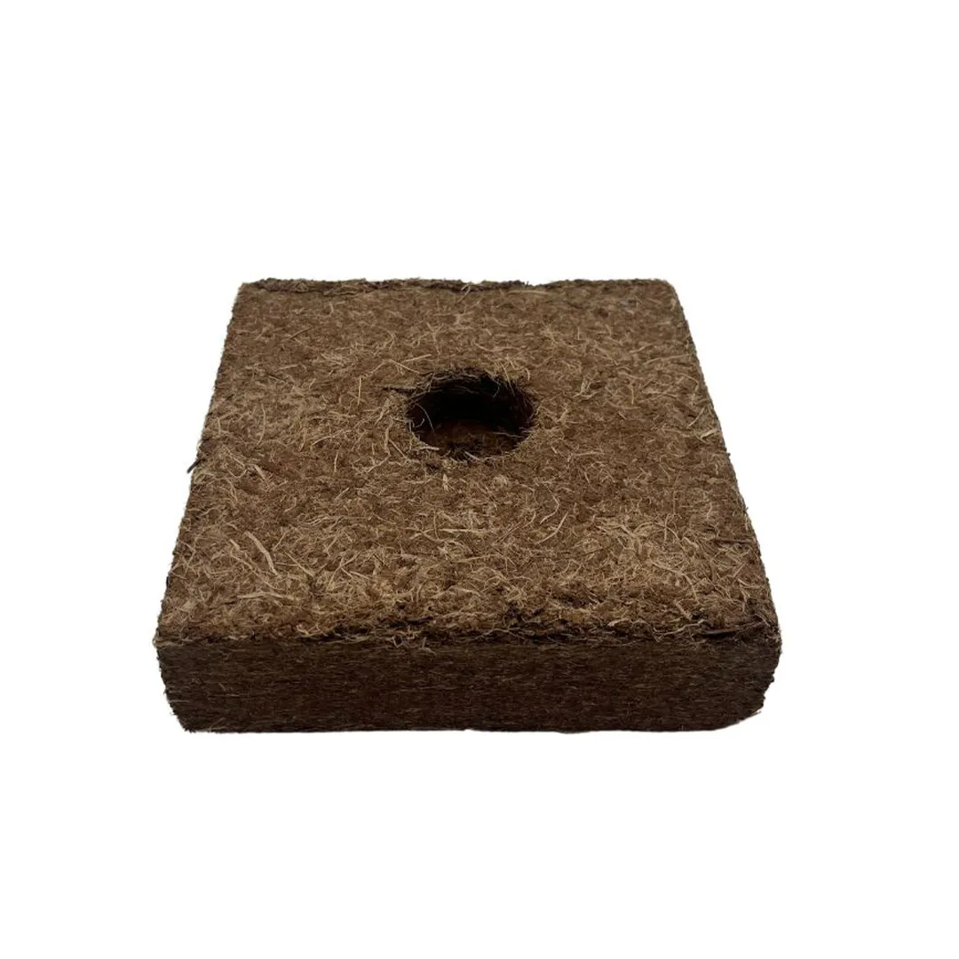 Coco Block 15 x 15 x 4 cm con maceta textil, expande a 7 L