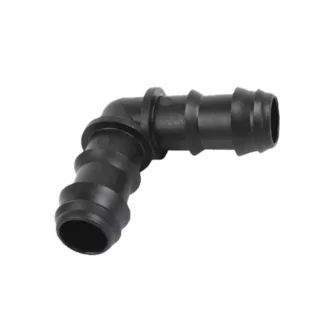 Codo de 90º para tubo de riego de 16 mm, montaje a presión