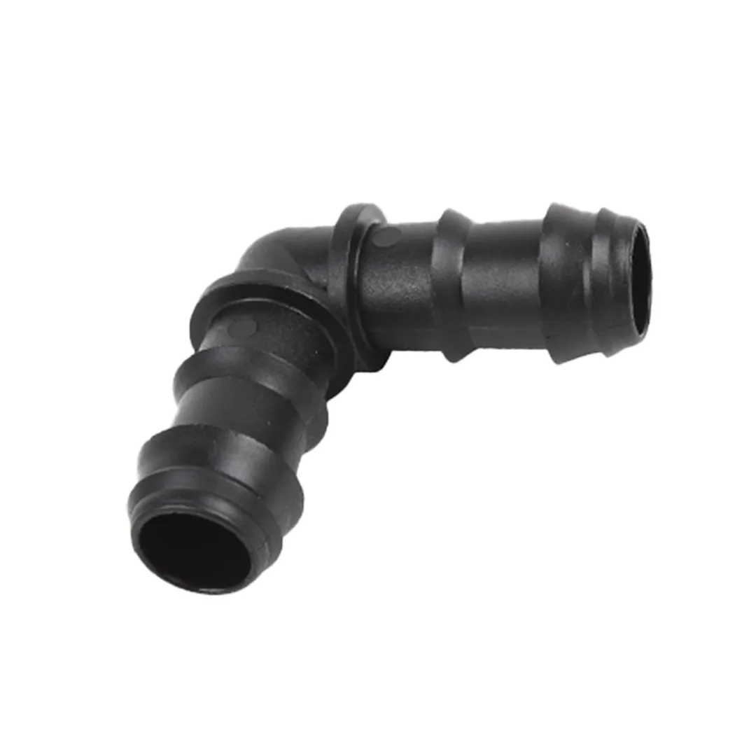 Codo de 90º para tubo de riego de 16 mm, montaje a presión