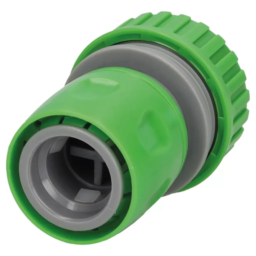 Conector rápido para manguera de 3/4" con función stop — vista 3