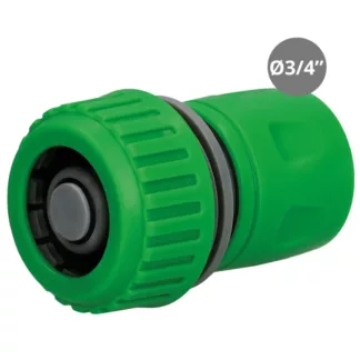 Conector rápido para manguera de 3/4" con función stop