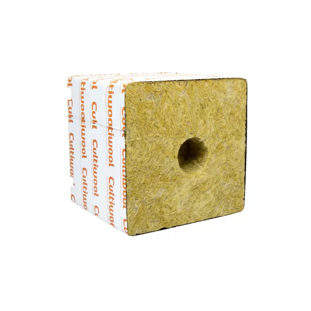 Bloque de lana de roca 15x15x14,2 cm con forro, 1 ud - Cultiwool — vista 2