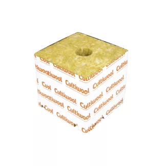Bloque de lana de roca 15x15x14,2 cm con forro, 1 ud - Cultiwool