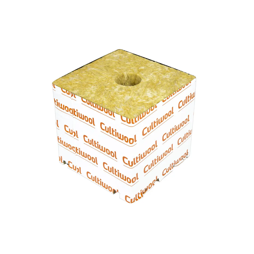 Bloque de lana de roca 15x15x14,2 cm con forro, 1 ud - Cultiwool