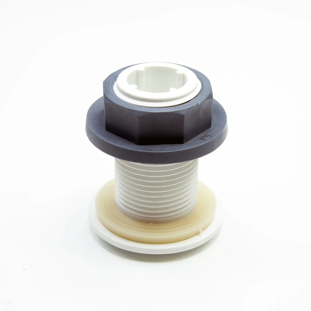 Desagüe roscado de 3/4" para mesa de cultivo hidropónica
