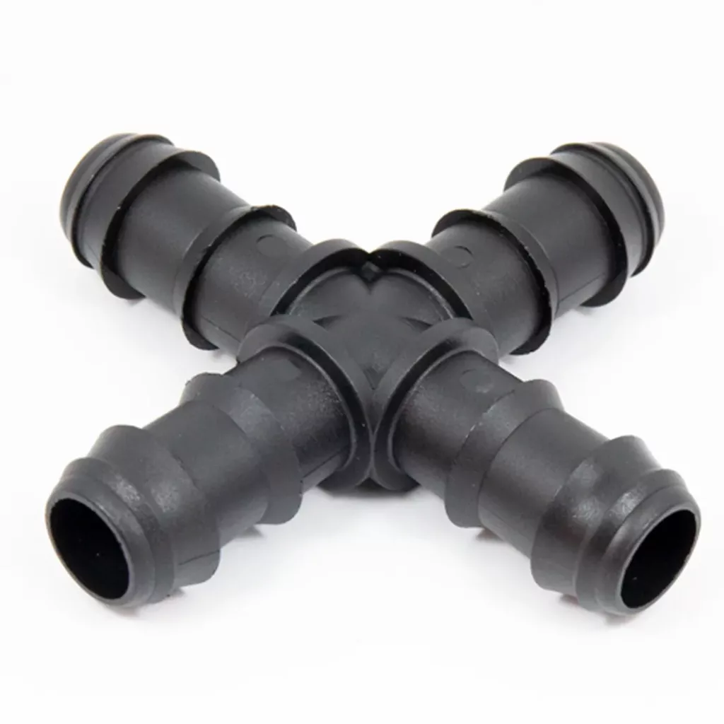 Empalme en X para tubo de riego de 16 mm con cuatro bocas — vista 2