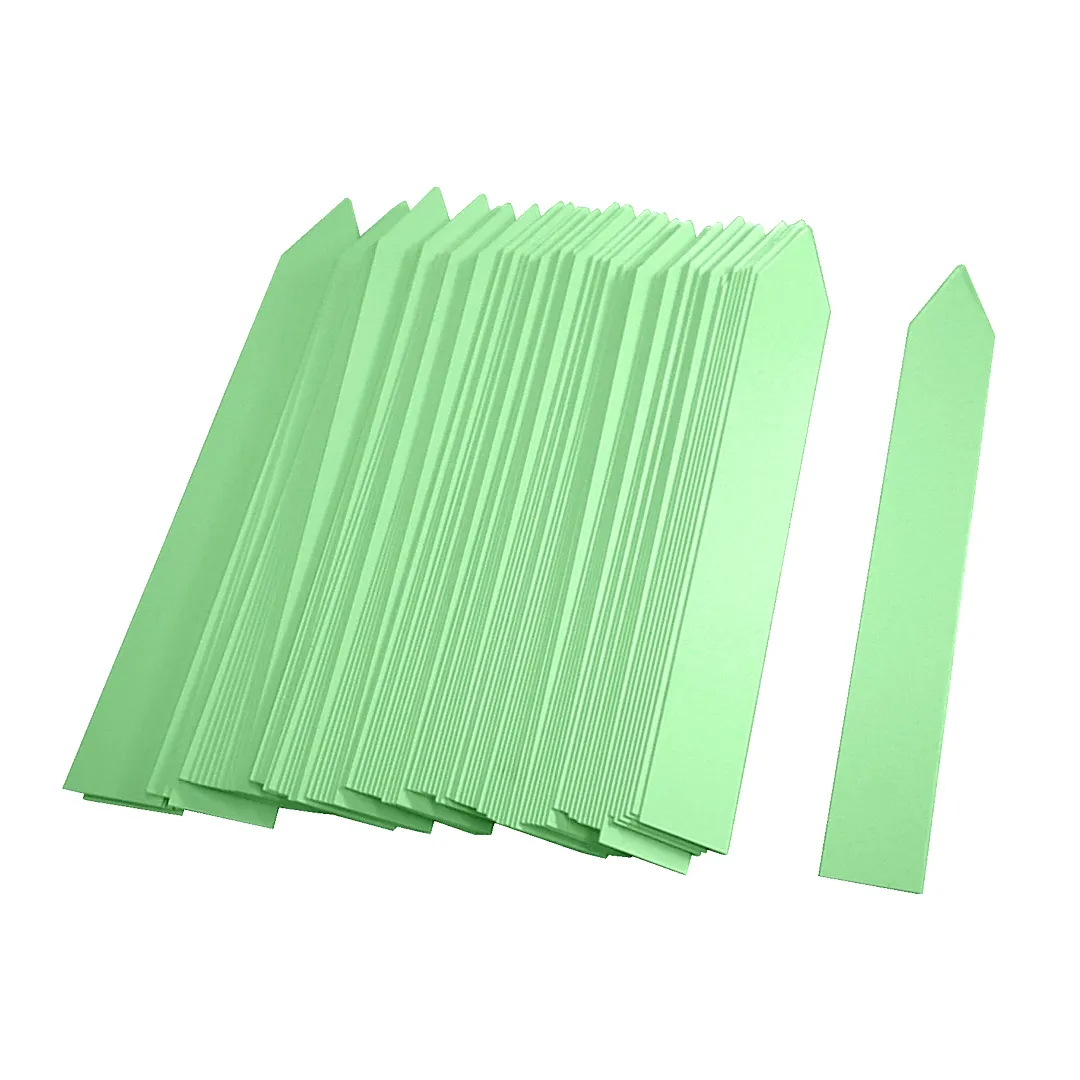 Etiquetas de picar verdes de plástico de 12 cm, 500 unidades