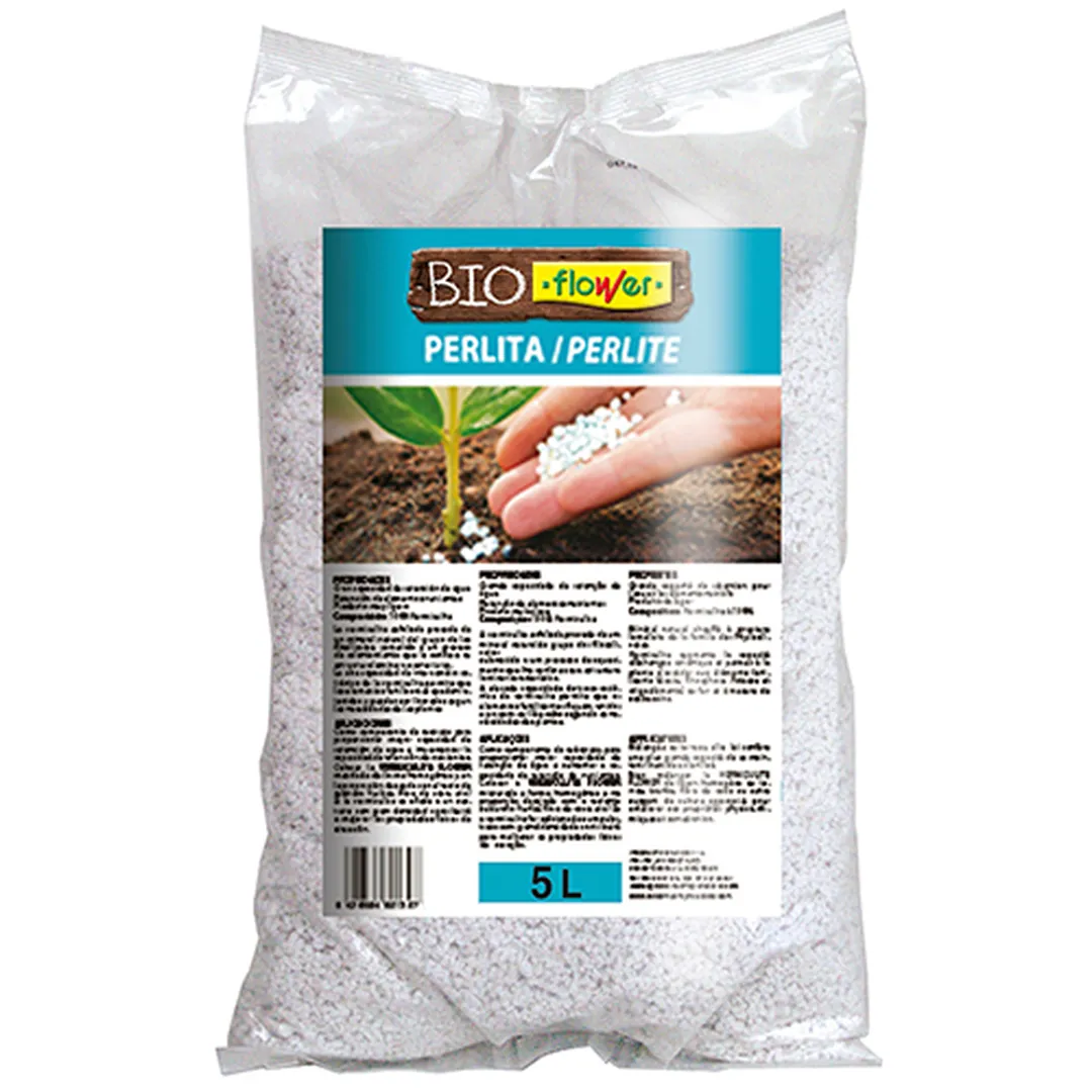 Perlita expandida para aireación del sustrato, 5 L - Flower