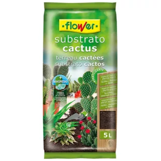 Sustrato para cactus y crasas con NPK 11-8-14, 5 L - Flower