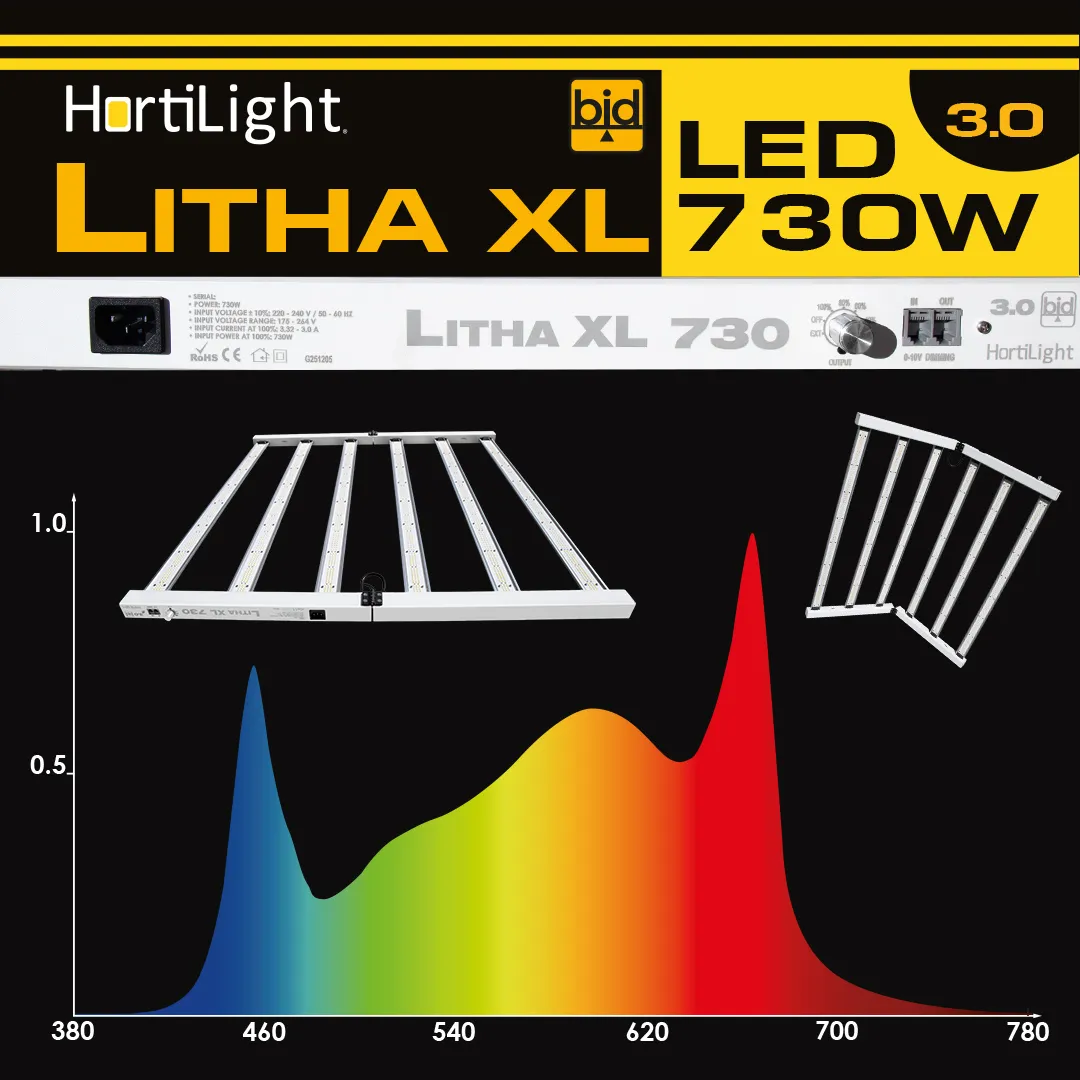 Luminaria LED Litha XL 730 W 3.0 BID para 1,5 x 1,5 m - Hortilight — vista 4